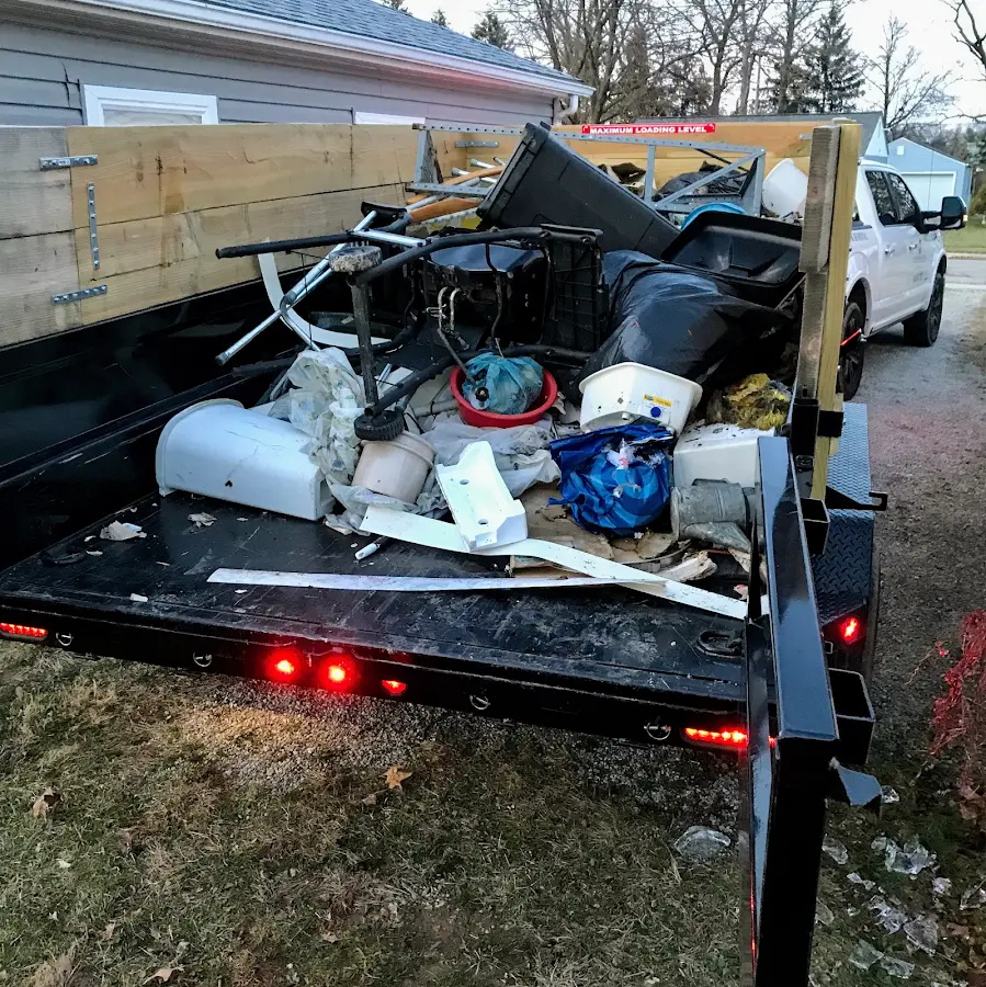 Roll-off dumpster delivered to a residential driveway in Pleasant View